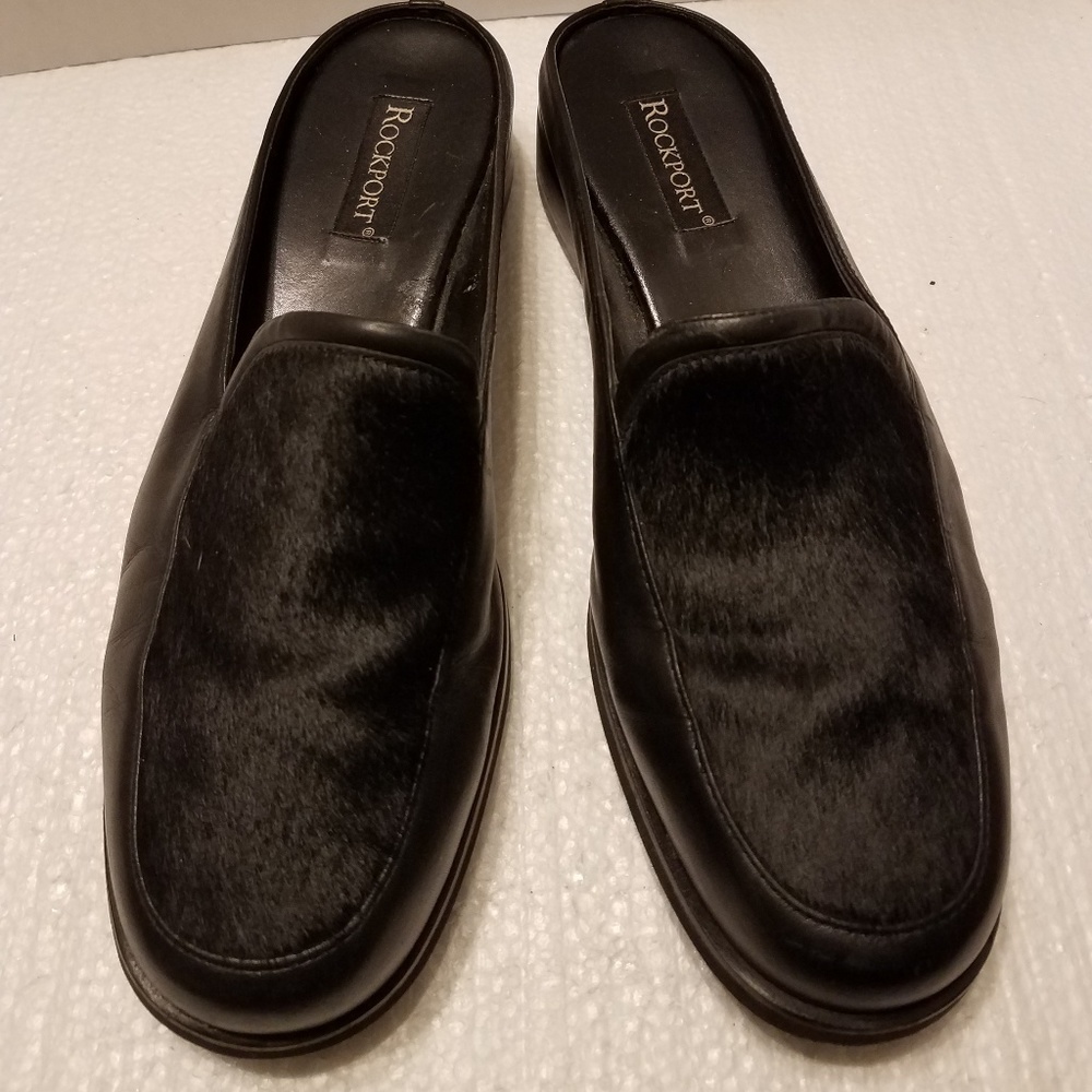 Rockport fur/leather loafers